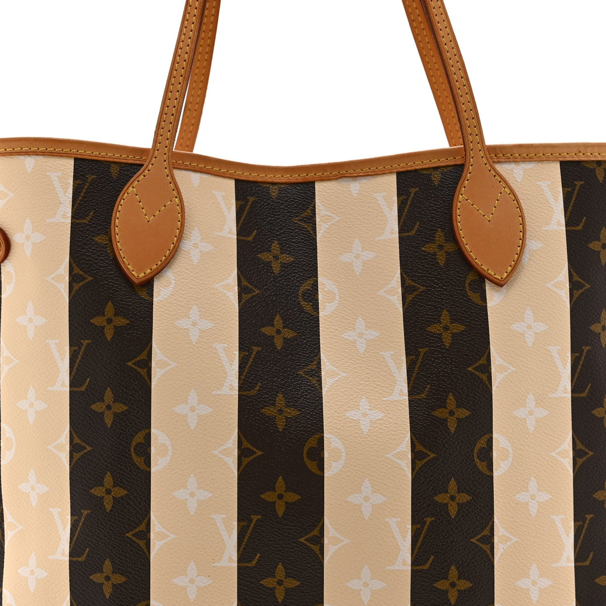 Monogram Rayures Neverfull Mm Handbag