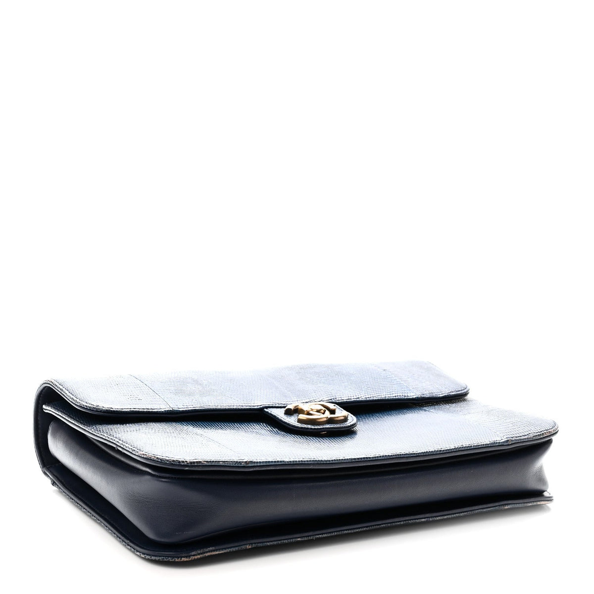 Large Quilted Lambskin Flap Shoulder Bag - Blue