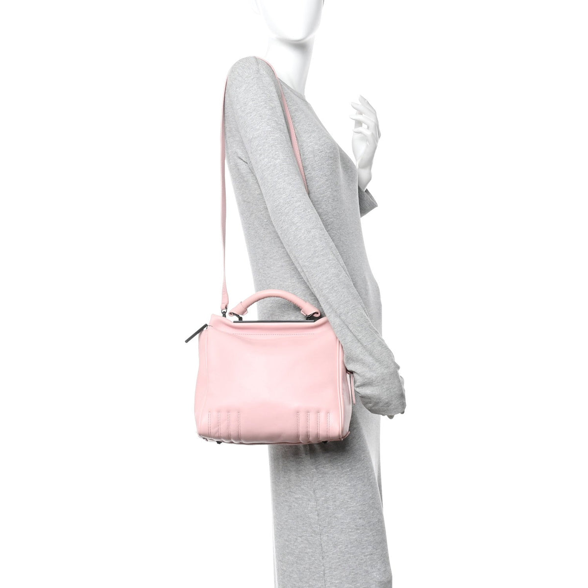 Small Calfskin Satchel Bag - Pink