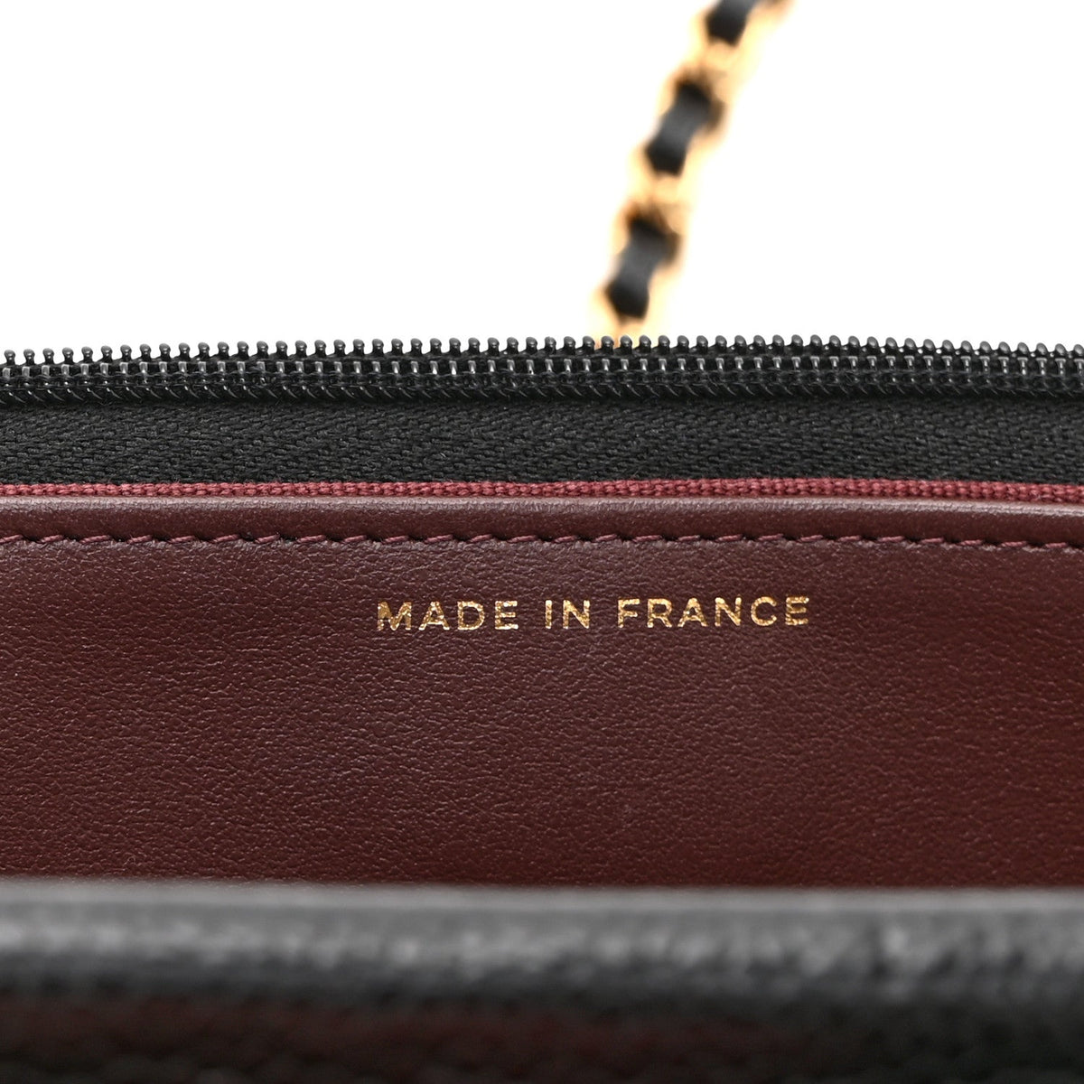 Quilted Caviar Wallet Bag - Black
