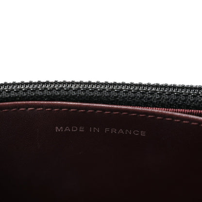 Quilted Caviar Wallet Bag - Black