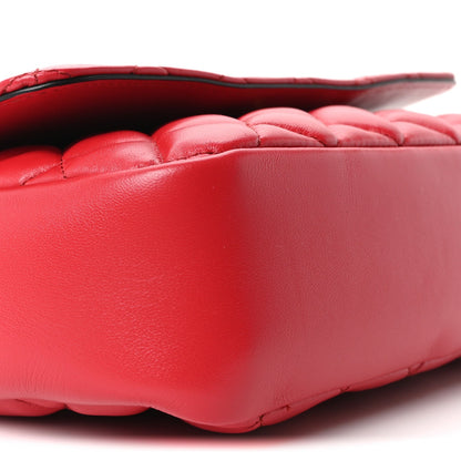 Quilted Nappa Crossbody Bag - Red
