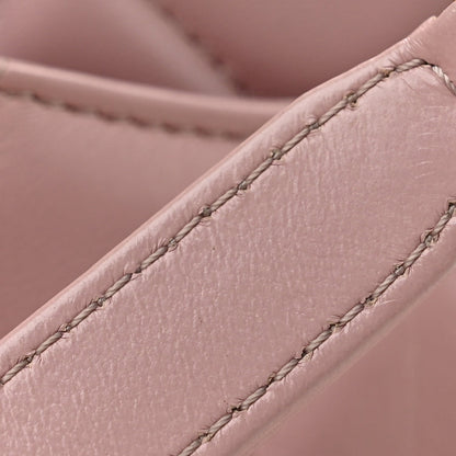 Small Quilted Lambskin Flap Shoulder Bag - Pink