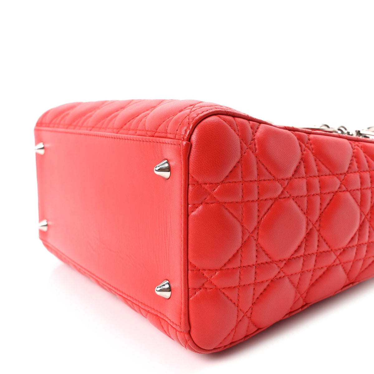 Medium Lambskin Handbag - Red