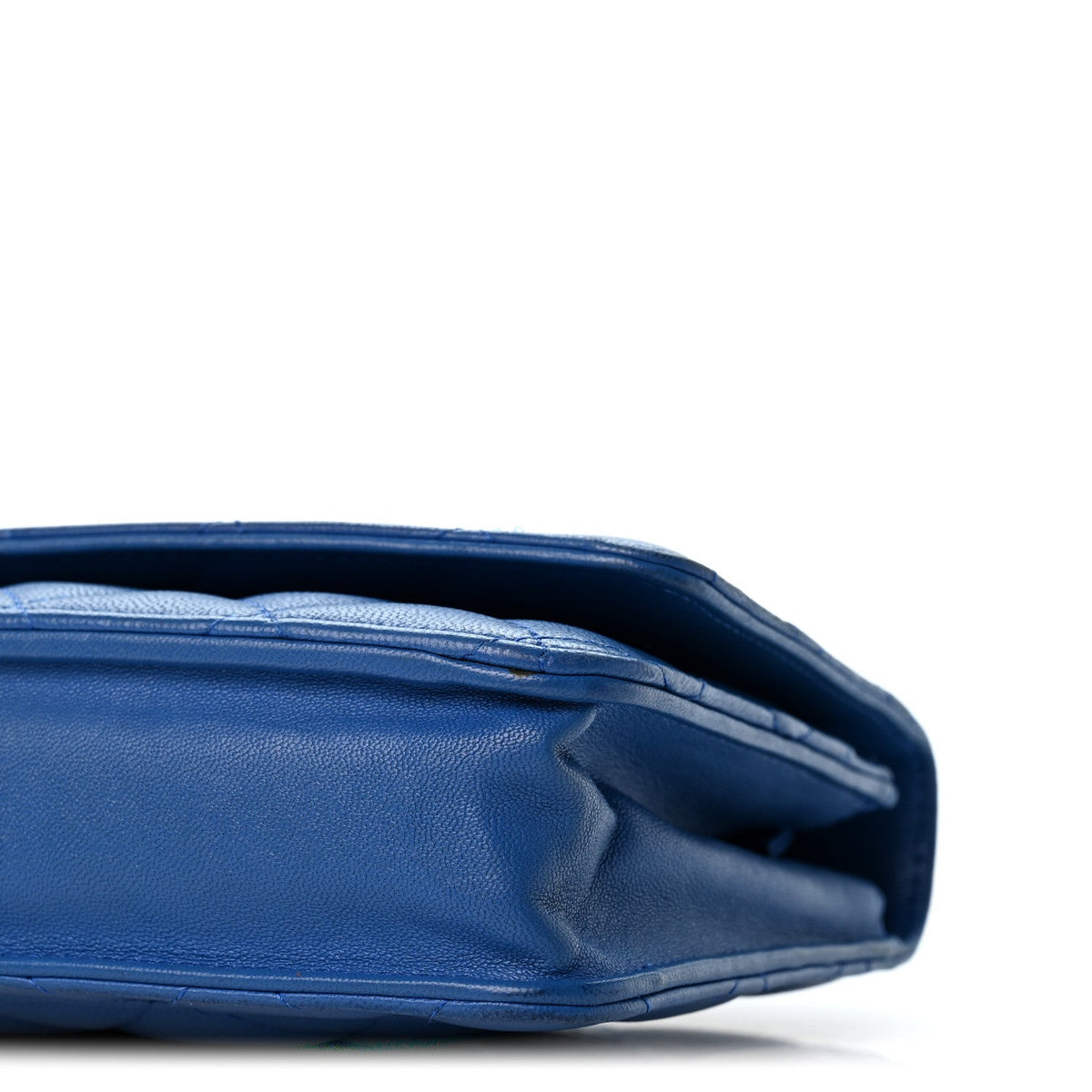 Quilted Lambskin Wallet Bag - Blue