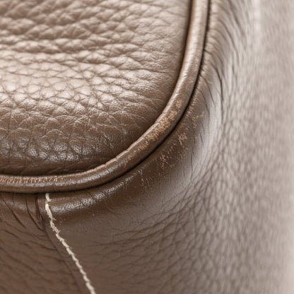 Taurillon Clemence Lindy 30 Etoupe Handbag