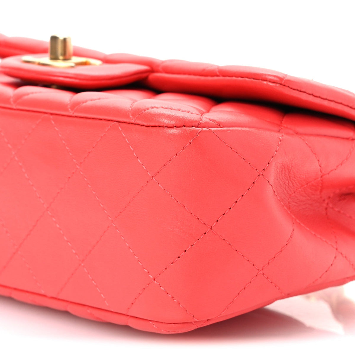 Mini Quilted Lambskin Flap Shoulder Bag - Tan