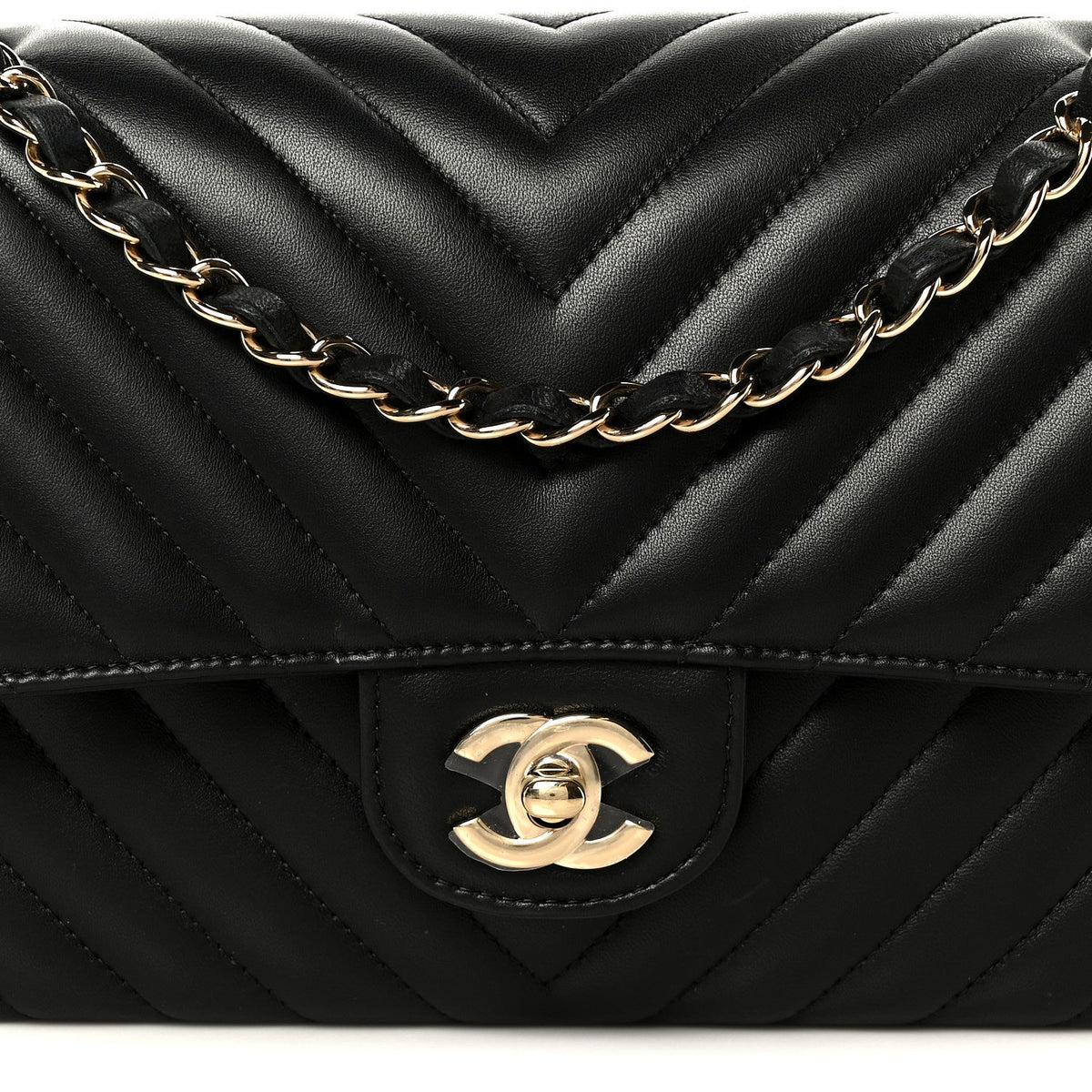Medium Quilted Lambskin Flap Shoulder Bag - Black