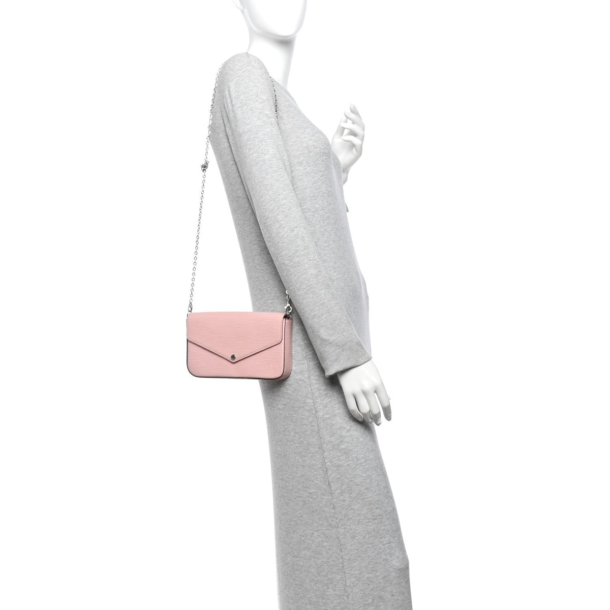 Epi Pochette Felicie Rose Ballerine Handbag