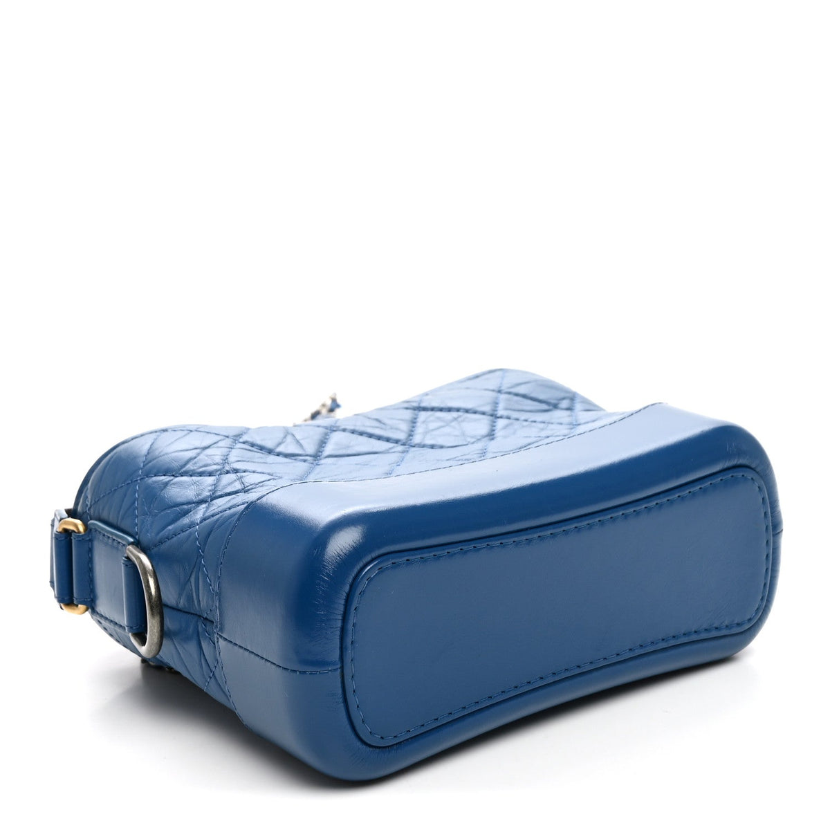 Small Quilted Calfskin Hobo Bag - Blue