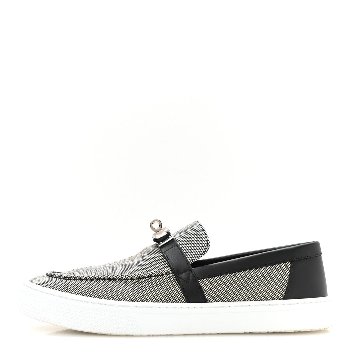 Toile De Coton Calfskin Game Slip On Sneakers Prunoir Black
