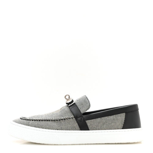 Toile De Coton Calfskin Game Slip On Sneakers Prunoir Black