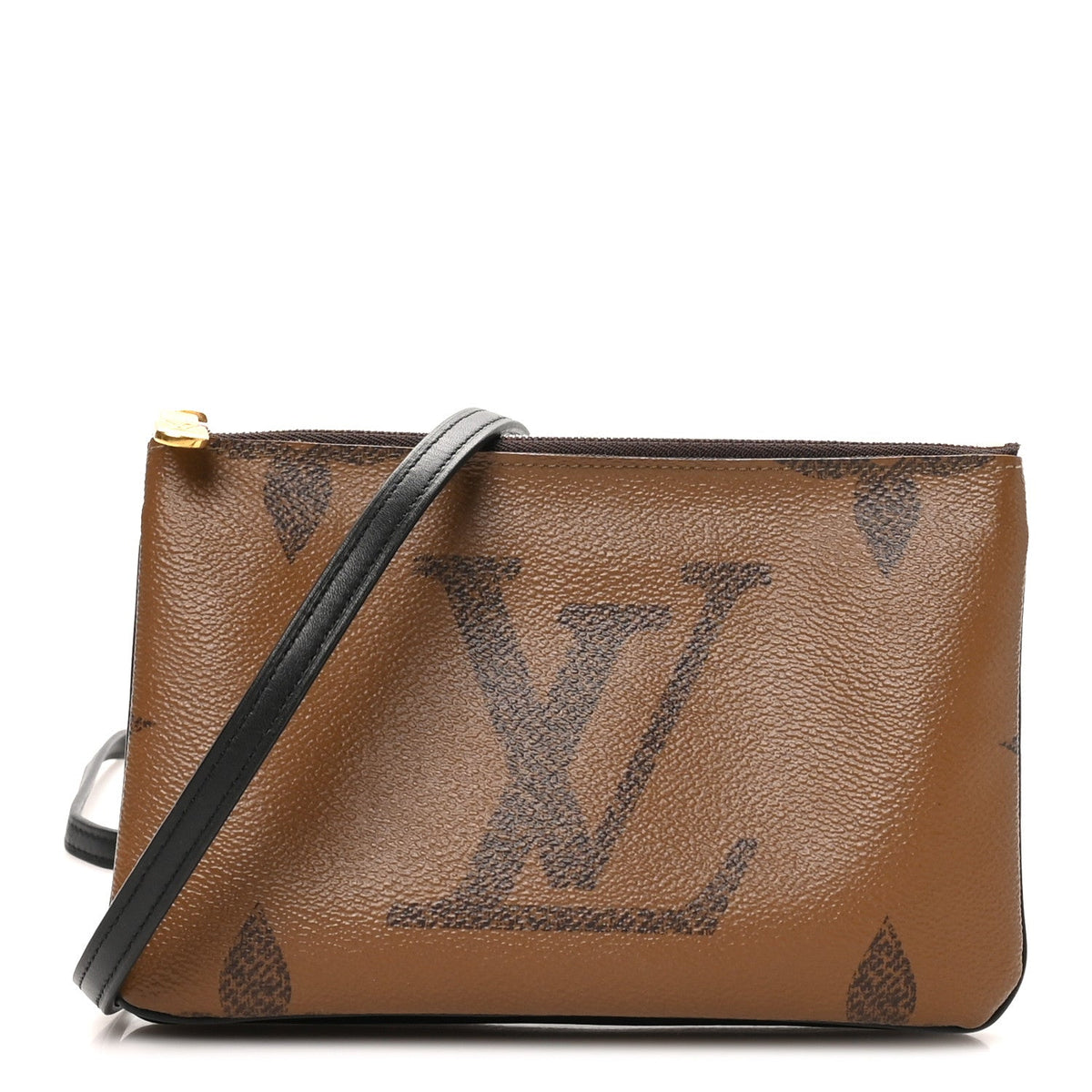 Reverse Monogram Giant Double Zip Pochet Handbag