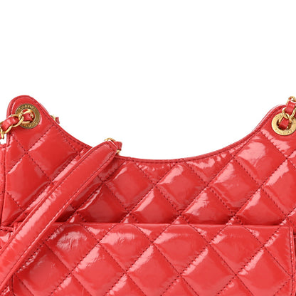 Quilted Calfskin Hobo Bag - Red
