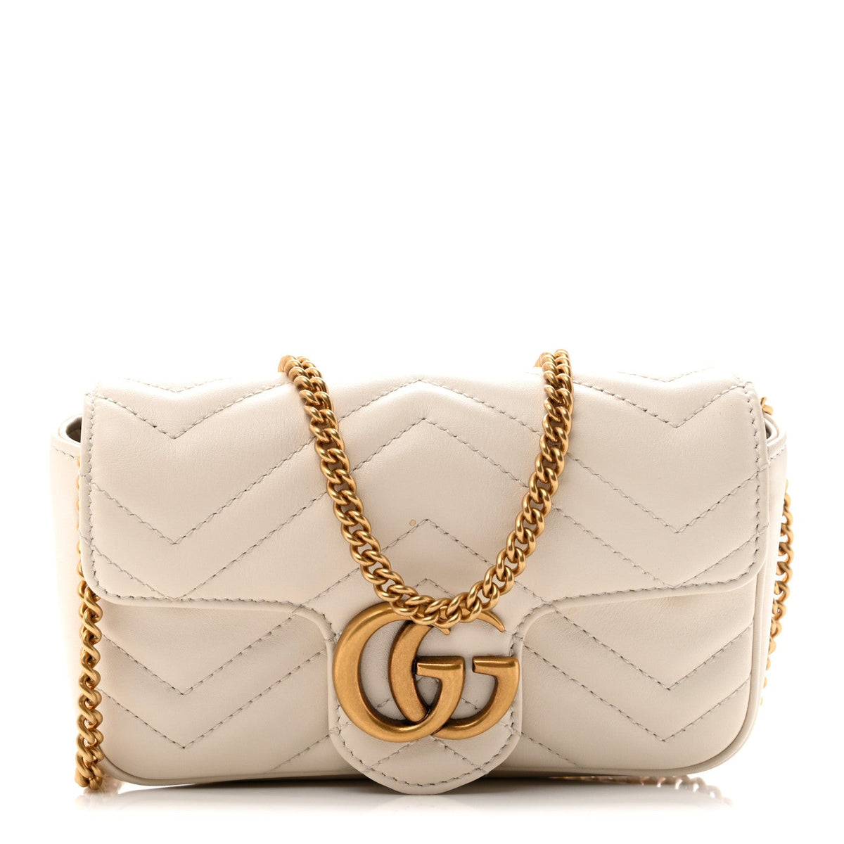 Mini Calfskin Shoulder Bag - White