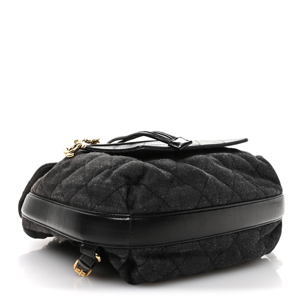 Quilted Calfskin Backpack - Grey
