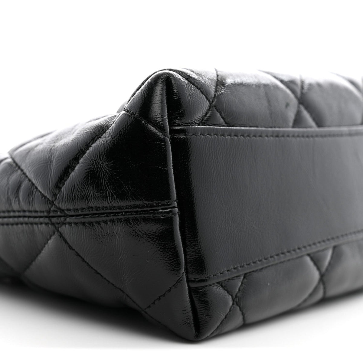 Small Quilted Lambskin Hobo Bag - Black