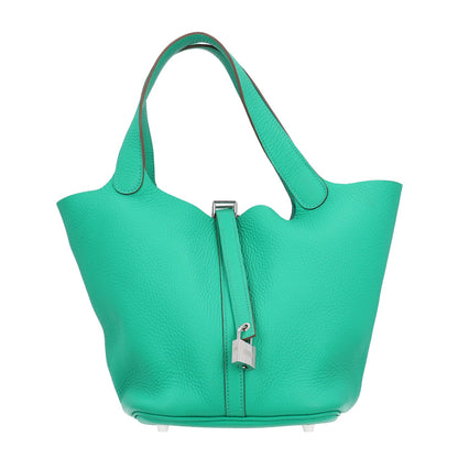 Taurillon Clemence Picotin Lock Mm Menth Handbag