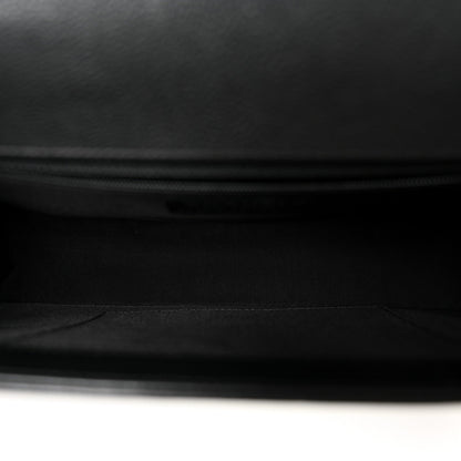 Medium Quilted Calfskin Flap Shoulder Bag - Black