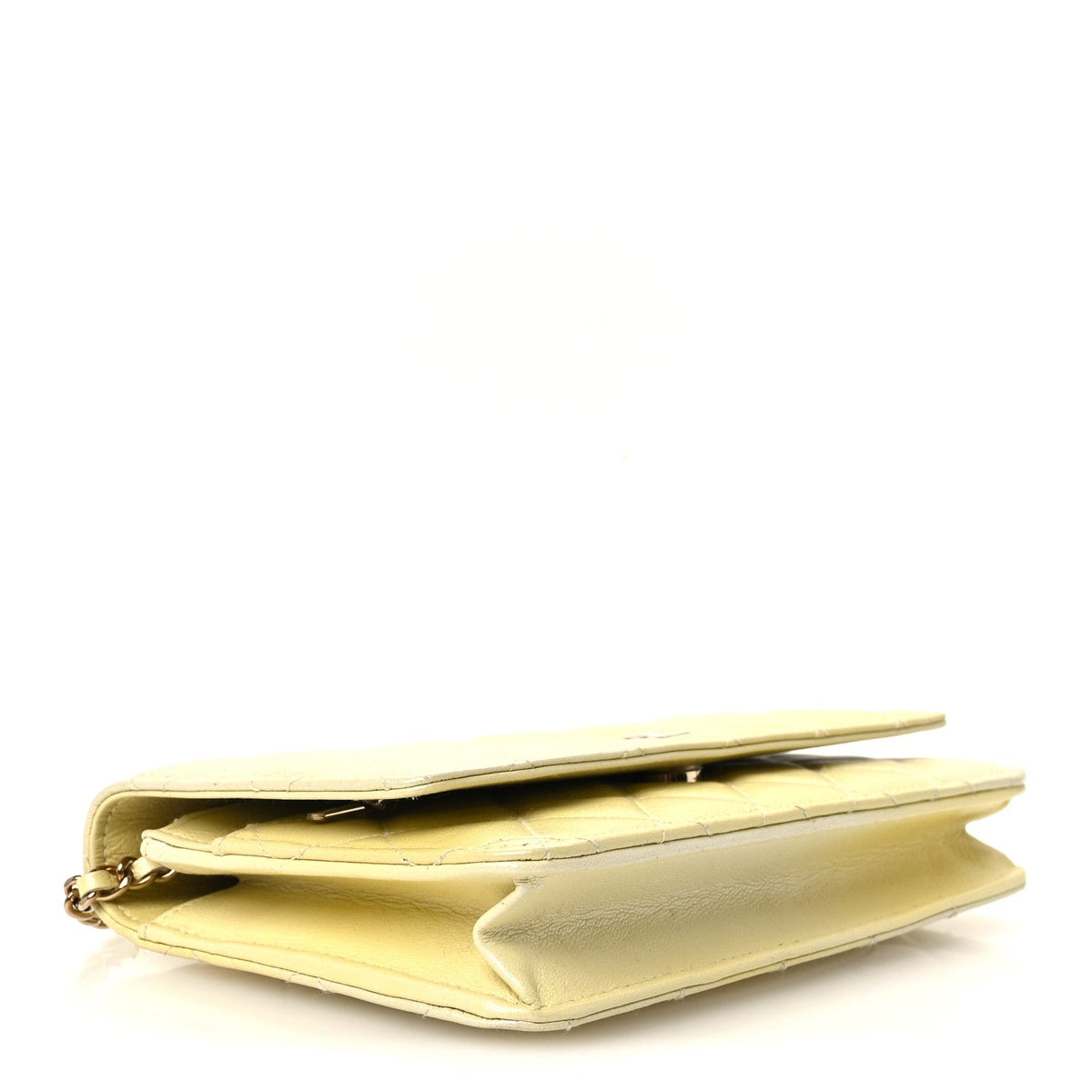 Quilted Goatskin Wallet Bag - Yellow