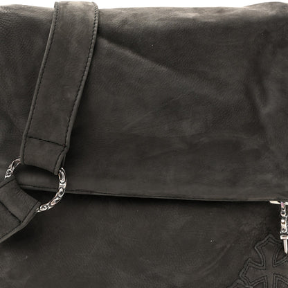 Calfskin Suede Crossbody Bag - Black