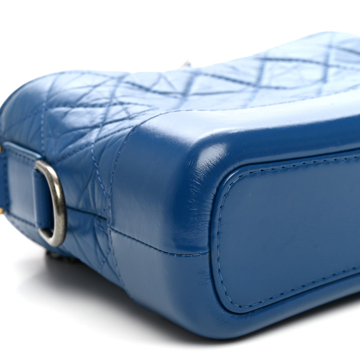 Small Quilted Calfskin Hobo Bag - Blue