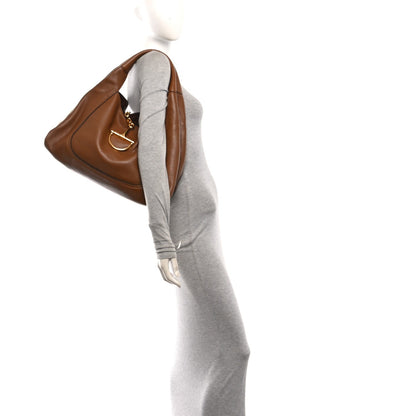 Maxi Calfskin Shoulder Bag - Brown