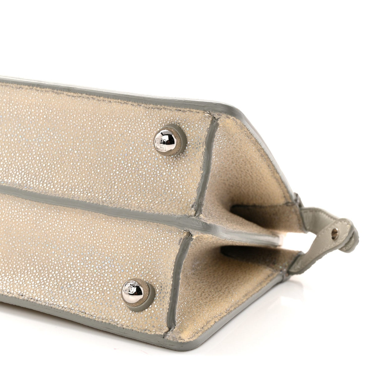 Nappa Satchel Bag - Gray