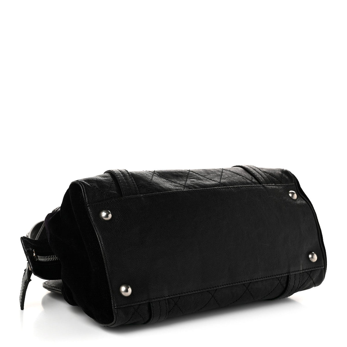 Large Quilted Calfskin Tote Bag - Black