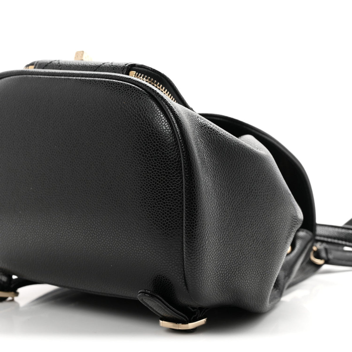 Mini Quilted Caviar Backpack - Black