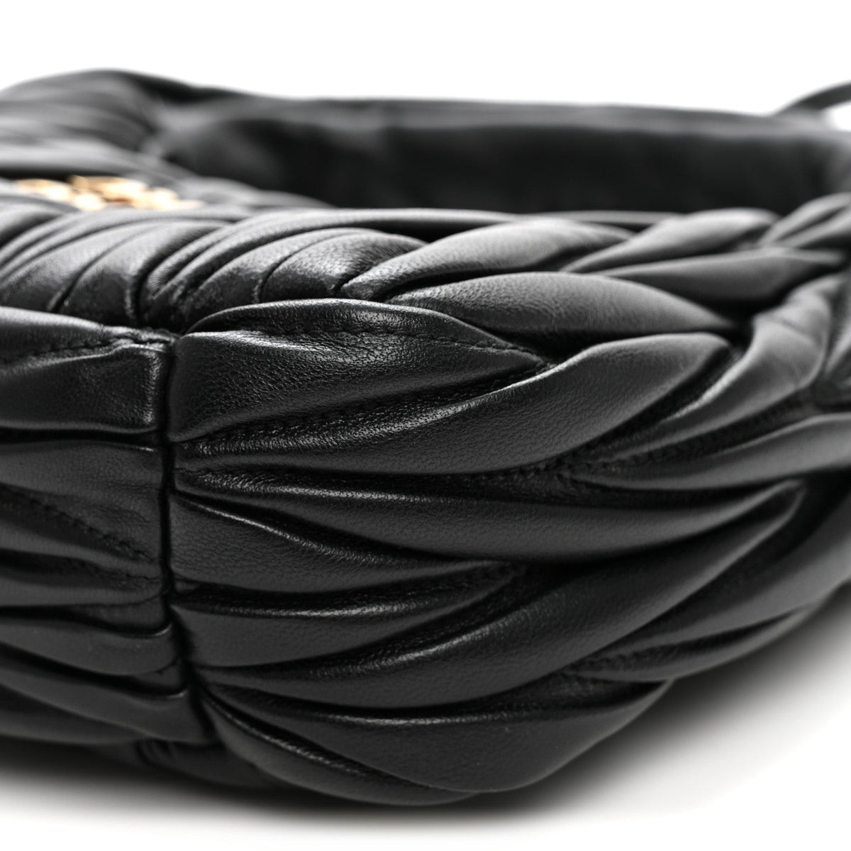 Small Nappa Hobo Bag - Black
