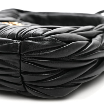 Small Nappa Hobo Bag - Black