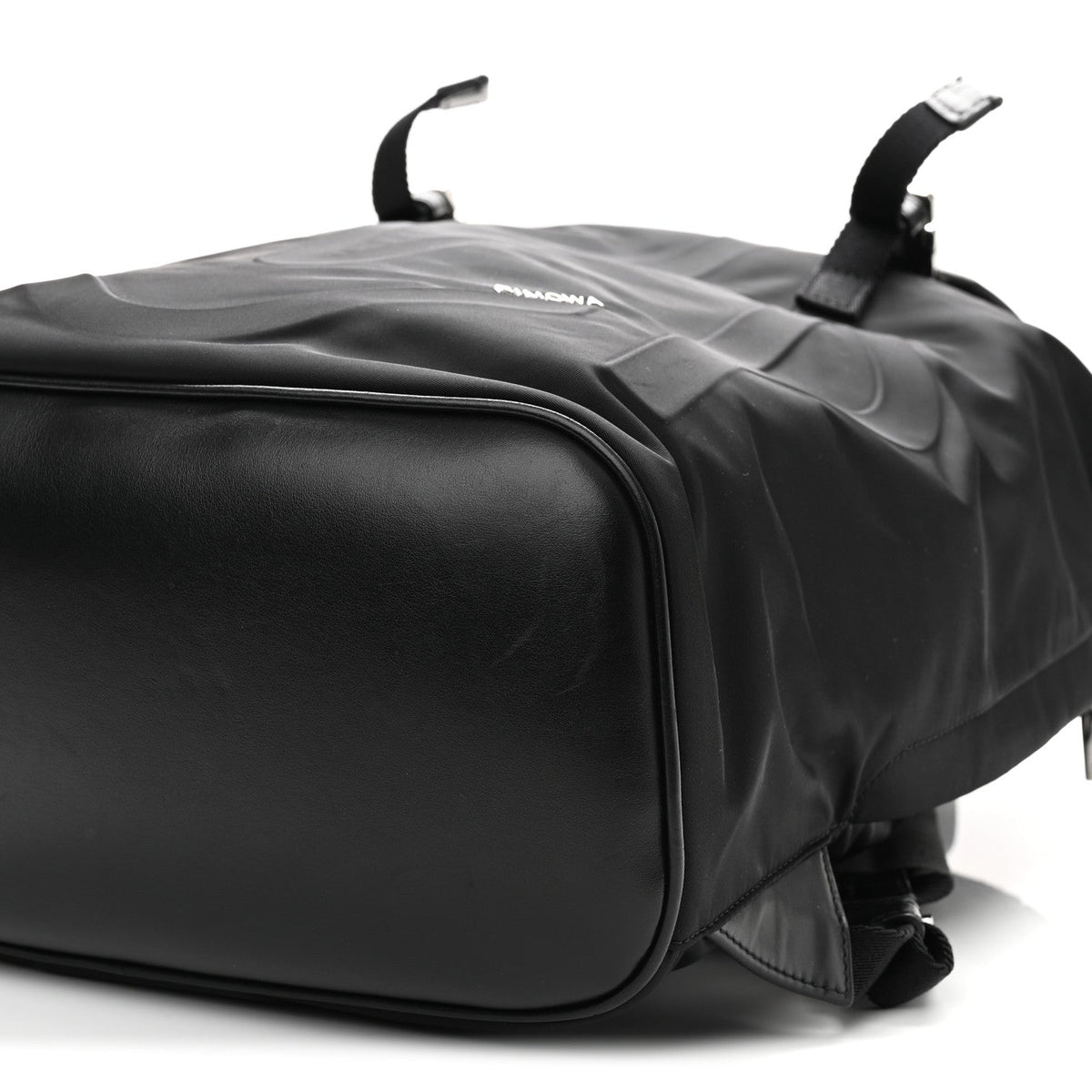 Calfskin Nylon Backpack - Black
