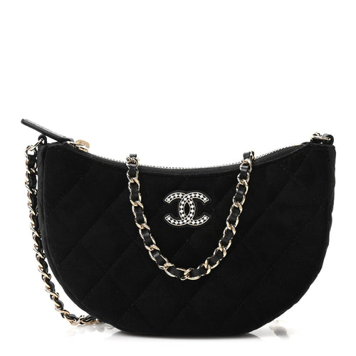 Quilted Hobo Bag - Black