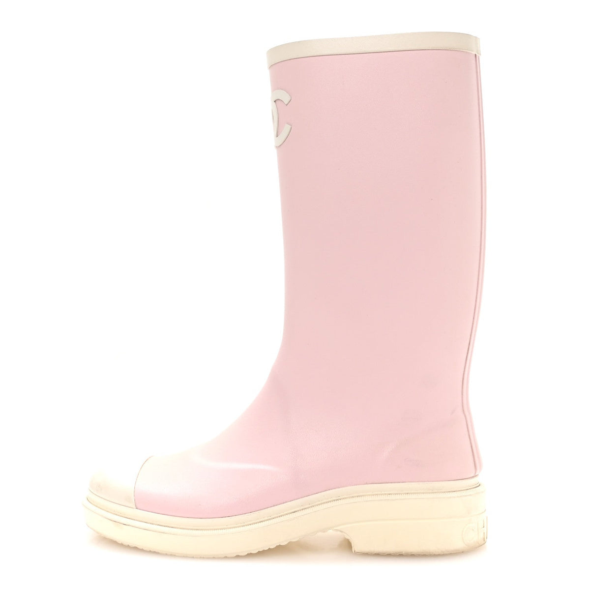Caoutchouk CC High Boots Light Pink White