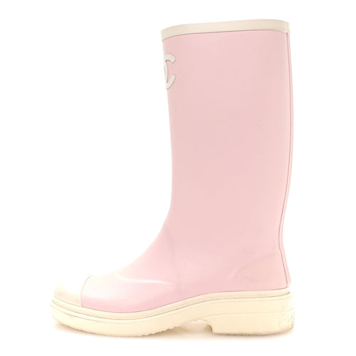 Caoutchouk CC High Boots Light Pink White