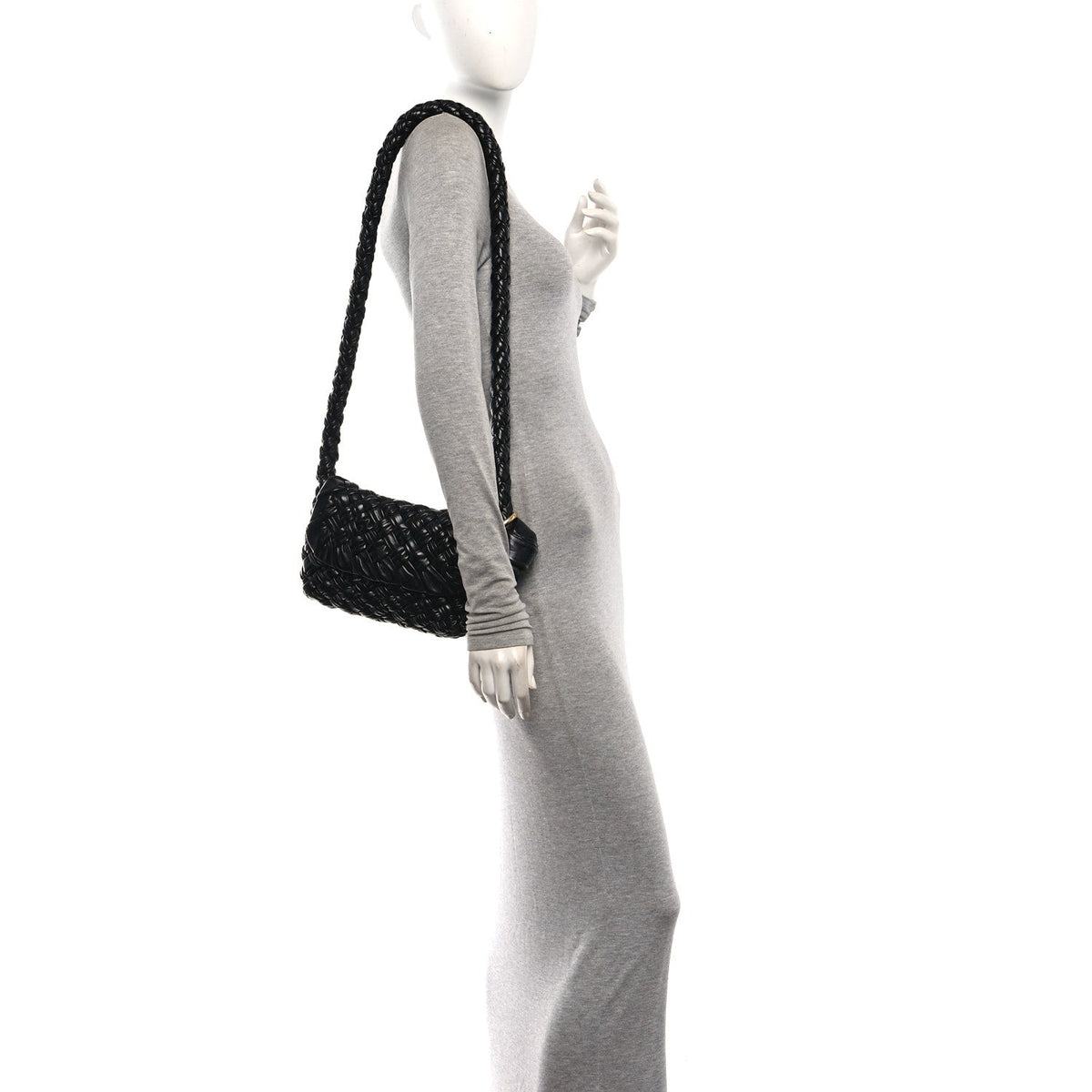 Calfskin Shoulder Bag - Black