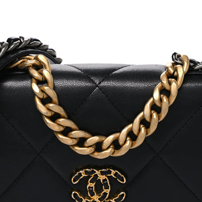 Quilted Goatskin Wallet Bag - Black