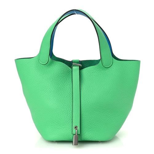 Taurillon Clemence Swift Eclat Picotin L Handbag