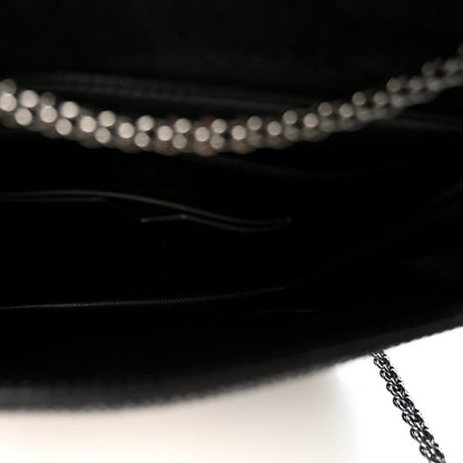 Small Suede Clutch Bag - Black