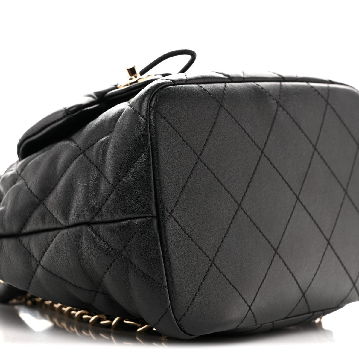 Quilted Lambskin Backpack - Black