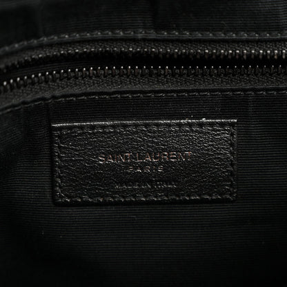 Large Quilted Calfskin Satchel Bag - Black