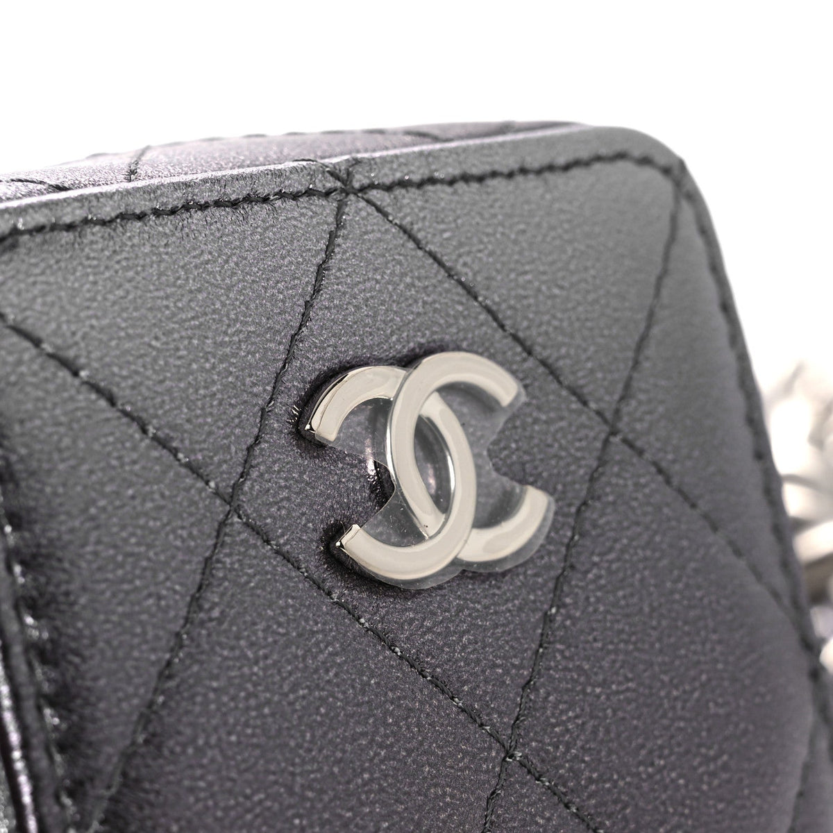 Quilted Lambskin Clutch Bag - Black