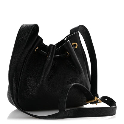 Mini Calfskin Hobo Bag - Black