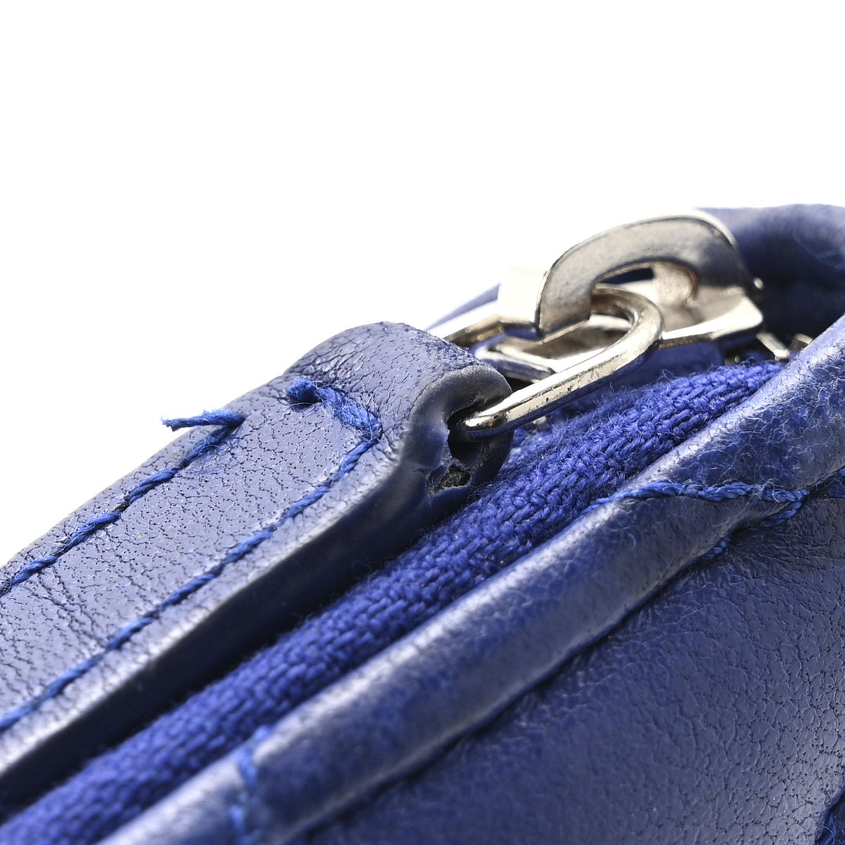 Quilted Lambskin Wallet Bag - Blue