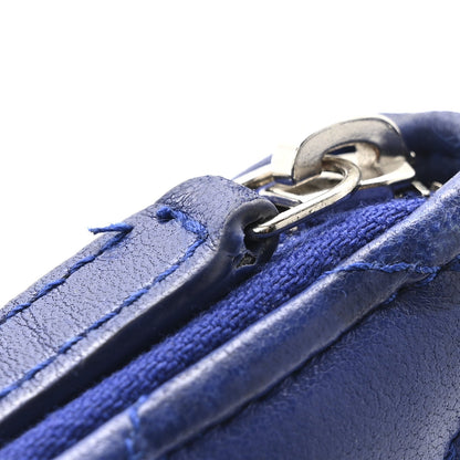 Quilted Lambskin Wallet Bag - Blue
