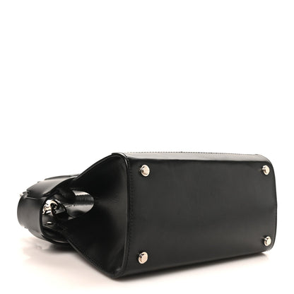 Mini Calfskin Satchel Bag - Black