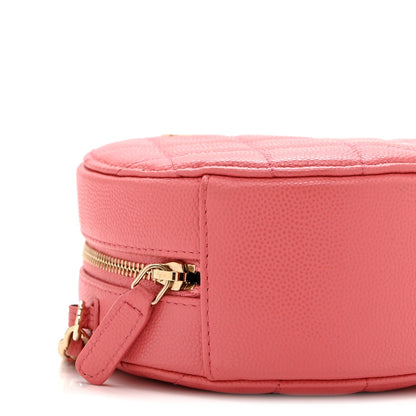 Quilted Caviar Clutch Bag - Pink