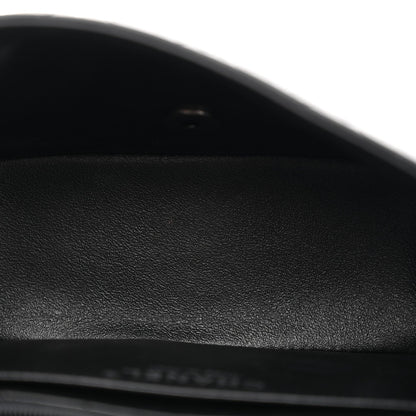 Mini Quilted Caviar Flap Shoulder Bag - Black