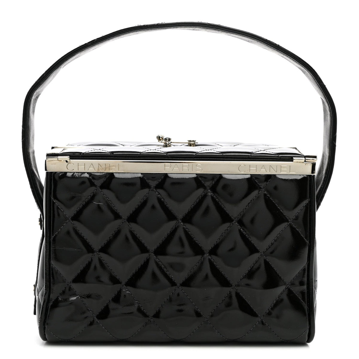 Quilted Clutch Bag - Black